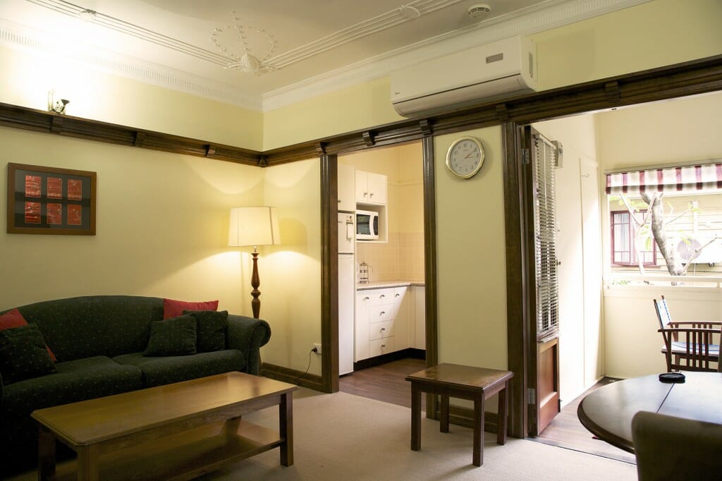 Suite living and dining area